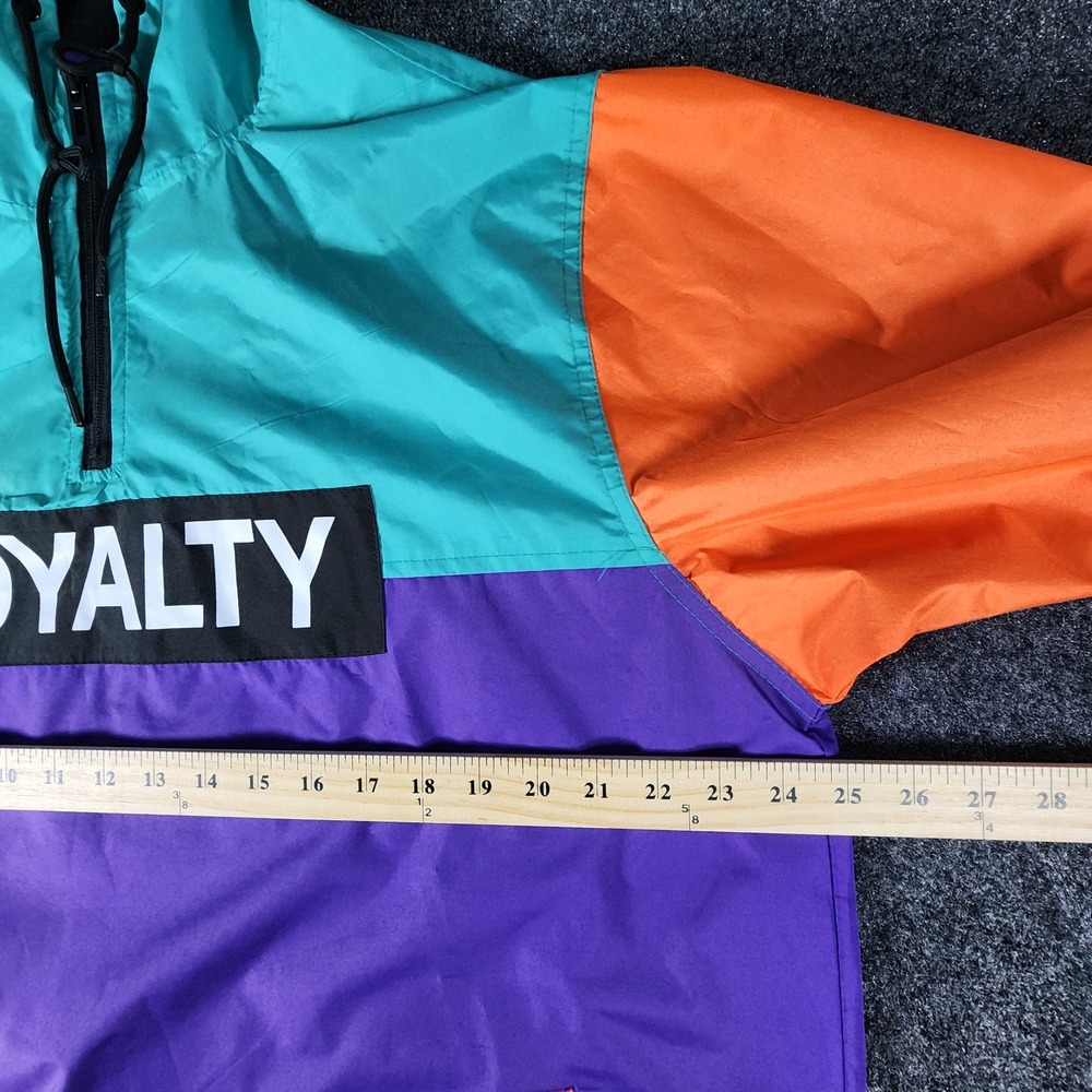 VTG Encrypted Supply Company Loyalty Windbreaker 1/4 Zip Jacket Mens XL Hooded - Picture 7 of 8